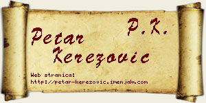 Petar Kerezović vizit kartica